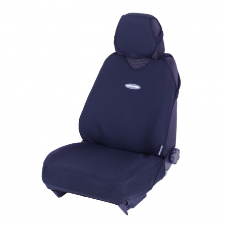 Чехлы на сиденье R-1 SPORT PLUS R-402Pf BLACK передние (майка) (4шт) AUTOPROFI /1/10