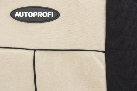 Чехлы на сиденье TT-902V  BLACK/LIGHT BEIGE   полиэстер-велюр, AIRBAG (9шт) AUTOPROFI /1/6
