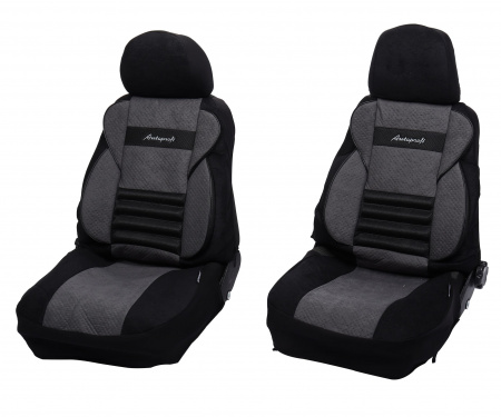 Чехлы на сиденье COMFORT COMBO CMB-0405 BLACK/DARK GREY формованный велюр, 3D крой, (4шт) AUTOPROFI /1/10