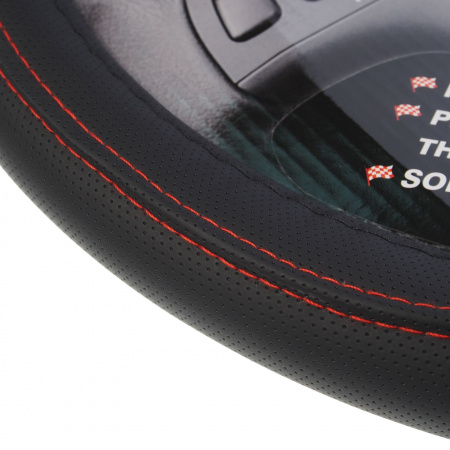 Оплетка на руль MIS-17STW13 (M) BLACK/RED MISTAR /1/25