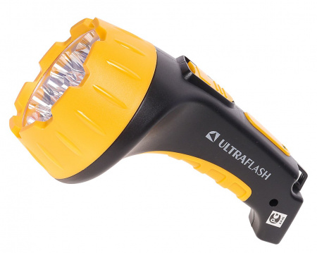 Фонарь C-3815 15 LED BLACK/YELLOW с аккумулятором, 2 режима 220V ULTRAFLASH /1/5/40