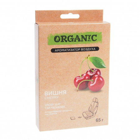 Ароматизатор воздуха ORG-STD-25 ORGANIC (вишня) под сиденье 65гр AURAMI /1/12