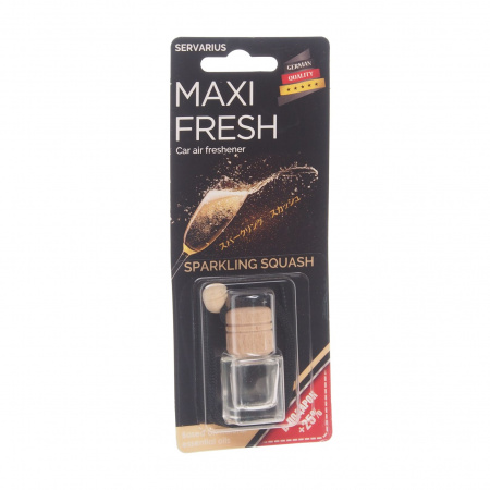 Ароматизатор воздуха HMF-39 MAXI FRESH (sparkling squash) жидкостный подвесной, деревянная крышка 5мл /1/64