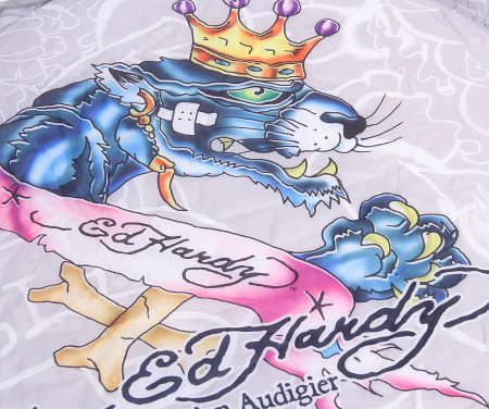Шторка солнцезащитная EH-01038 "SUPERSTAR" на лобовое стекло, полиэстер 145х66см ED HARDY (США) /1/6