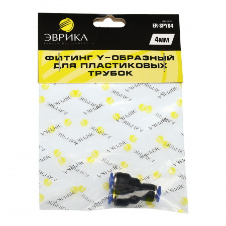Фитинг ER-SPY04 Y-образный для пластиковых трубок 4мм ЭВРИКА /1/250 NEW