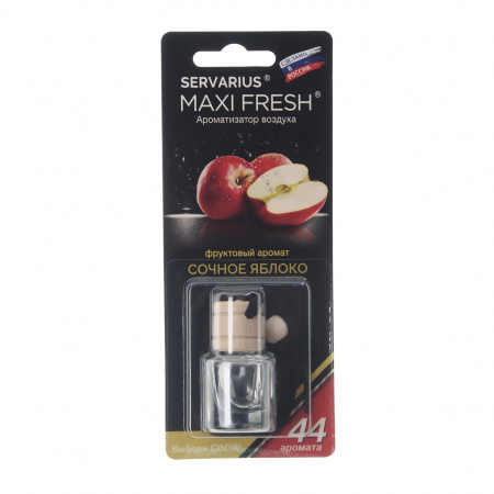 Ароматизатор воздуха HMF-29 MAXI FRESH (сочное яблоко) жидкостный подвесной, деревянная крышка 5мл /1/64