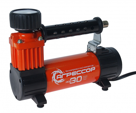 Компрессор АГРЕССОР AGR-30L поршневой с фонарем 140W 105PSI (30л/мин) 12V AUTOPROFI /1/8