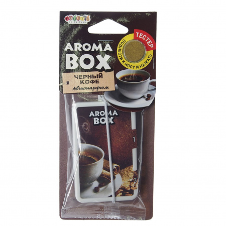 Ароматизатор воздуха FTE-B-14 AROMA BOX (черный кофе) подвесной 20гр FOUETTE /1/36
