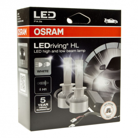 Автолампа H1 (P14.5s)  LED COOL WHITE LEDriving HL 6000K (2шт) 12V OSRAM /1/10