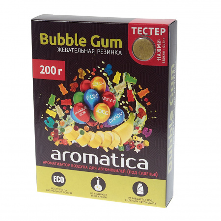 Ароматизатор воздуха FTE-AR-8 AROMATICA (bubble gum) гелевый под сиденье 200гр FOUETTE /1/20