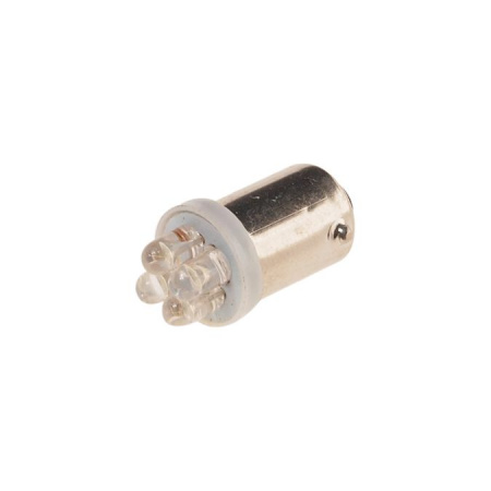Автолампа T4W (BA9s) 4 LED WHITE 6000K 28лм   12V MEGAPOWER /10 /100