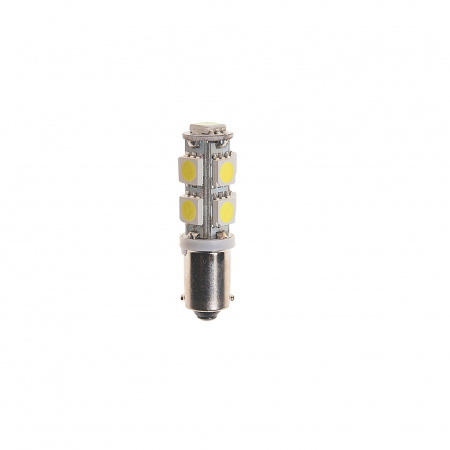 Автолампа T4W (BA9s) 9 SMD 5050 WHITE 6000K 180лм 12V MEGAPOWER /10 /100 OLD