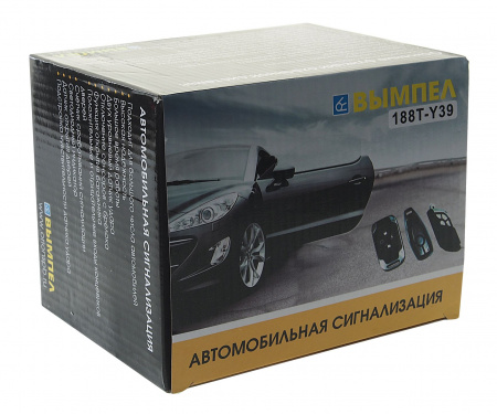 Сигнализация W-Y39 (2-х уровневый датчик удара, сирена 15Вт) 12V ВЫМПЕЛ /1