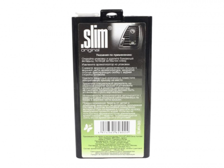 Ароматизатор воздуха SLMV-303 SLIM (Белый кедр) на дефлектор, жидкостной 8мл FKVJP /1/20/80