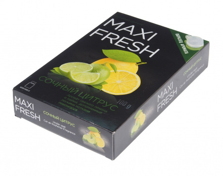 Ароматизатор воздуха MF-112 MAXI FRESH (сочный цитрус) гелевый, под сиденье 100гр /1/40