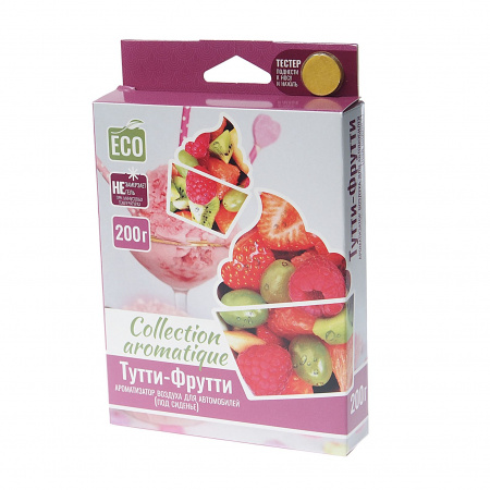 Ароматизатор воздуха FTE-CA-34 COLLECTION AROMATIQUE (тутти-фрутти) под сиденье 200гр FOUETTE /1/40