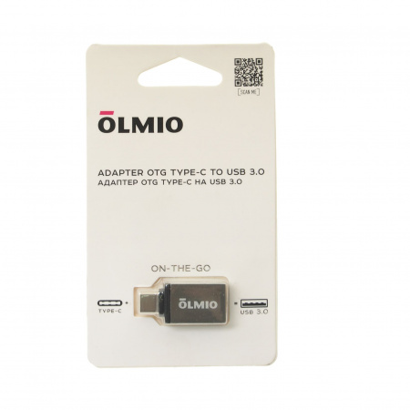 Адаптер OLM-039323 type-C to USB 3.0, серый OLMIO /1/100