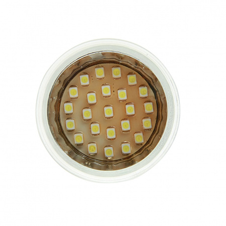 Лампа светодиодная LM-0217-MR16 NEUTRAL WHITE 24 SMD LED 2W=20W угол освещения 120° (45мм, Ø50мм) 12V MEGA LIGHTING /1/20/100 OLD